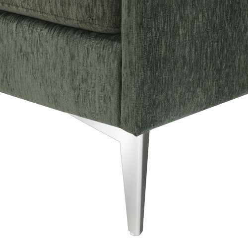 chenille l-shaped sofa with 2 pillows
