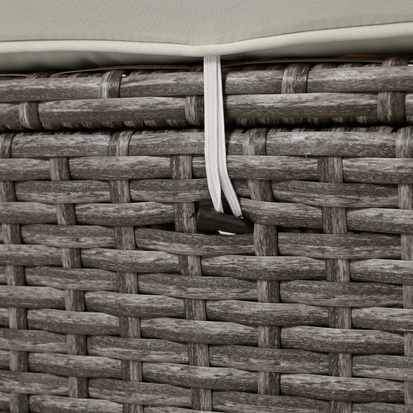 topmax patio 5-piece round rattan sectional sofa set, gray