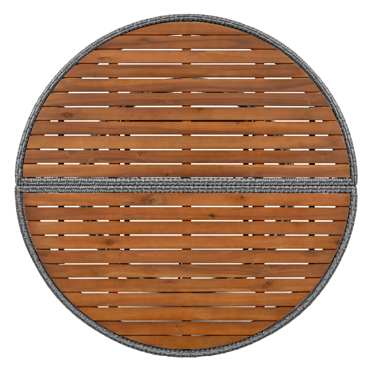 topmax patio 5-piece round rattan sectional sofa set, beige