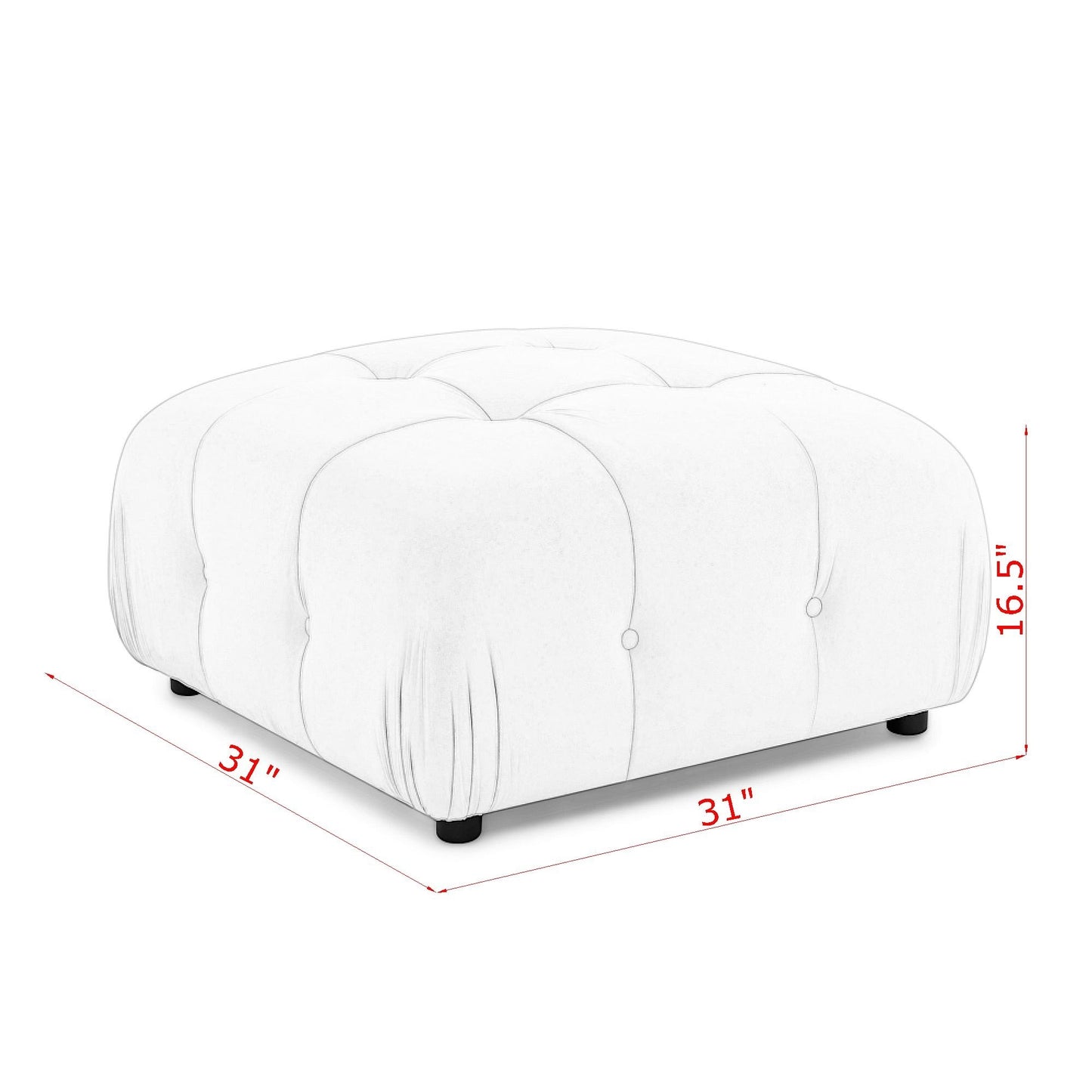 modular sectional sofa, button tufted designed and diy combination,l shaped couch with reversible ottoman, grey velvet