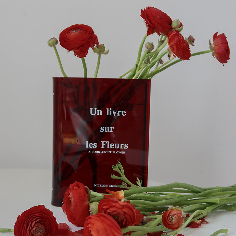 acrylic flower transparent vase