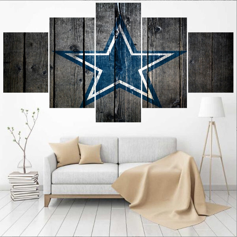 5 pcs football sport cowboys team paintings