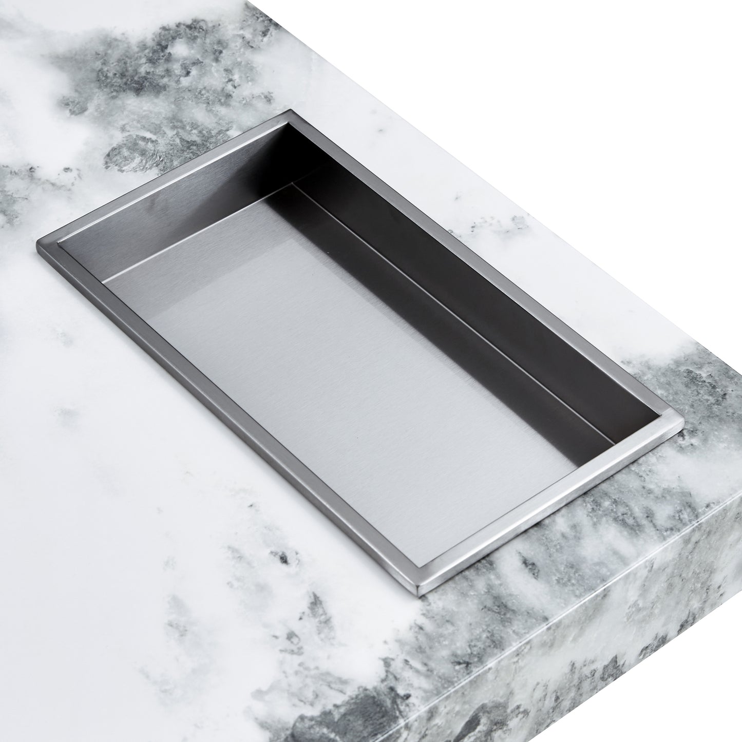 marble coffee table, white/black pattern