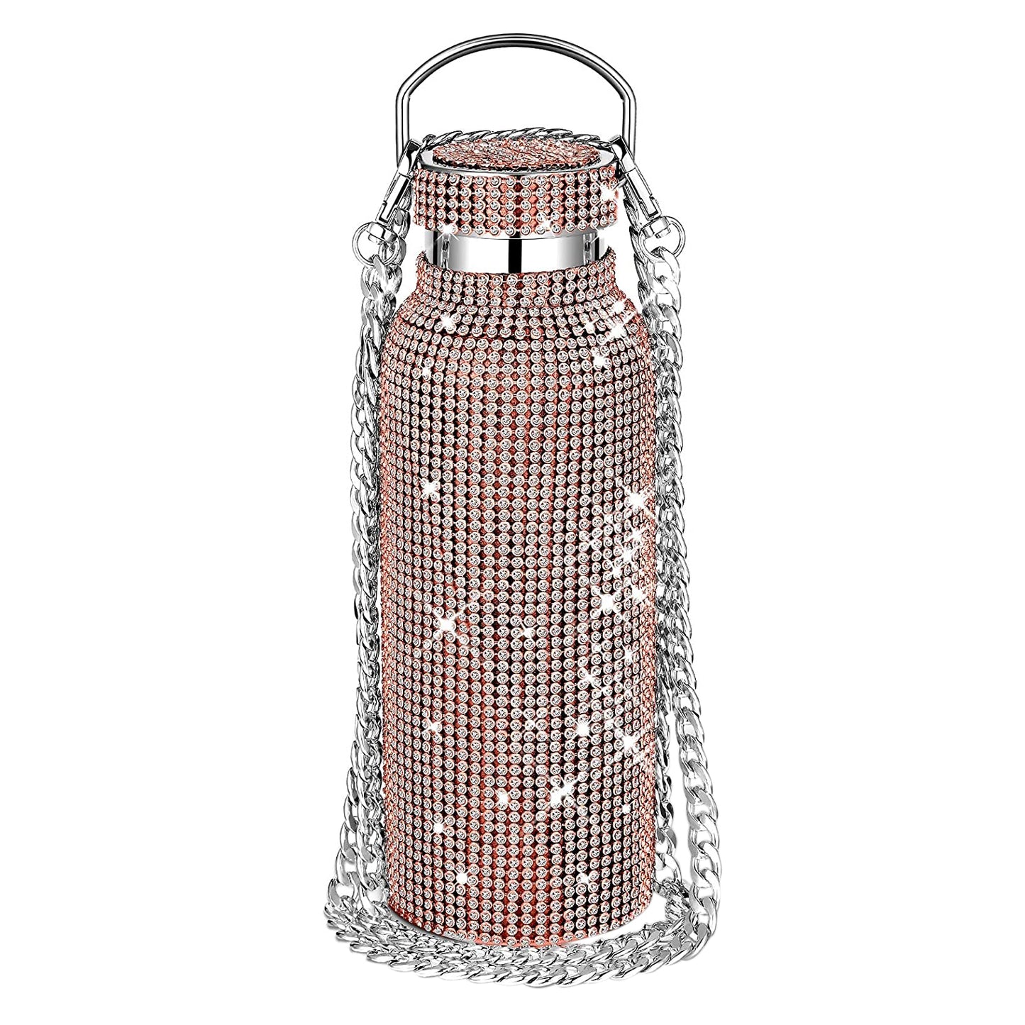 diamond-encrusted thermos water cup