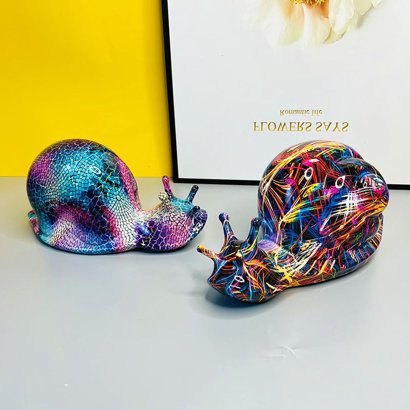 colorful snail animal resin handicraft ornaments