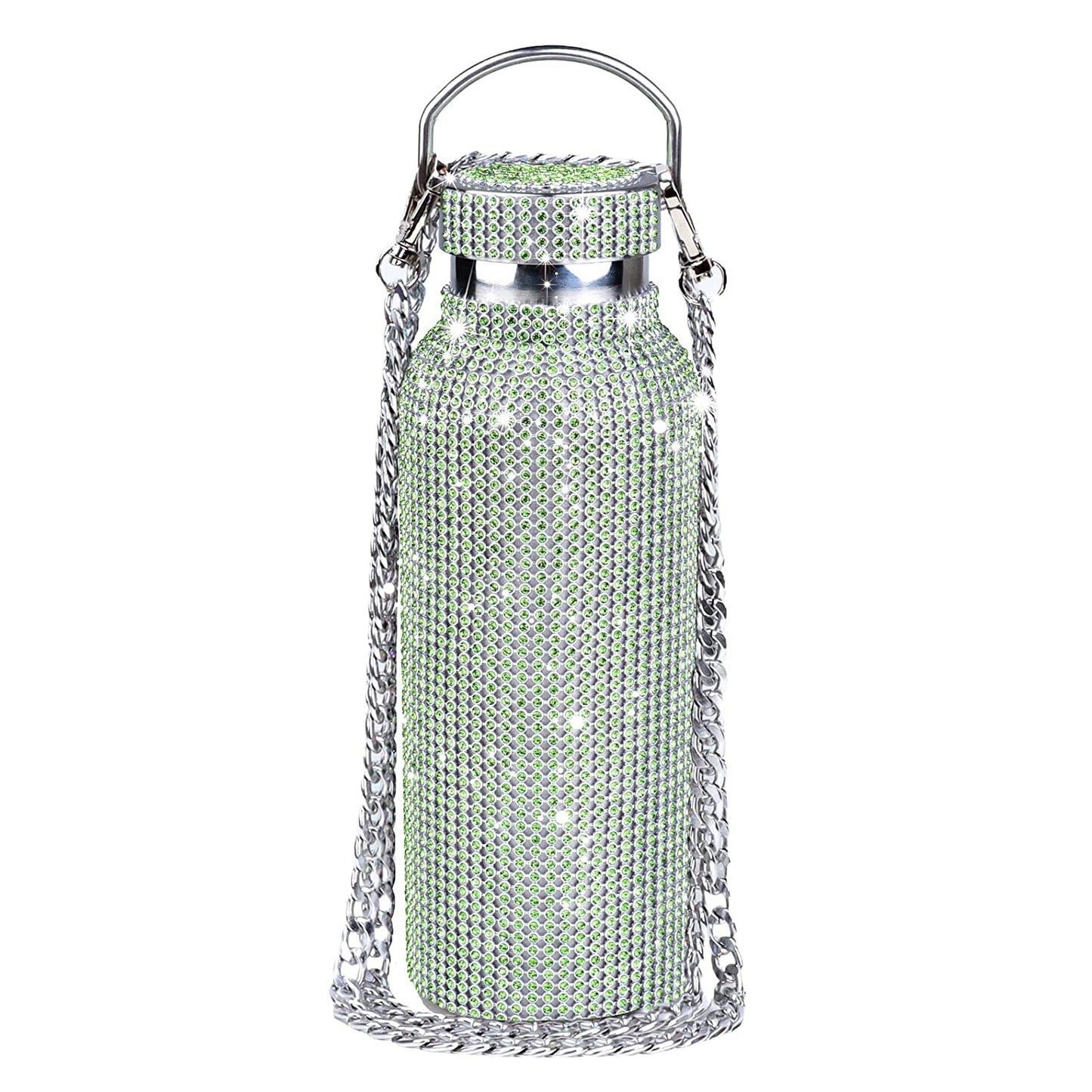diamond-encrusted thermos water cup