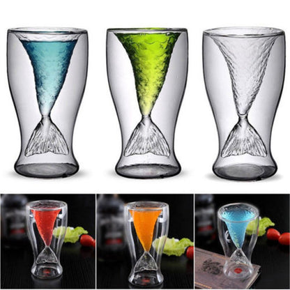 Mermaid Tail Cup Transparent Glass