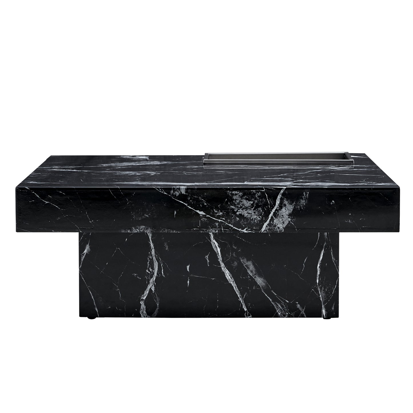 marble coffee table, black/whitepattern
