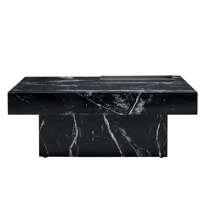 Marble Coffee Table, Black/WhitePattern