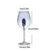 3d blue glass rose wine glass – stunning artisan drinkware