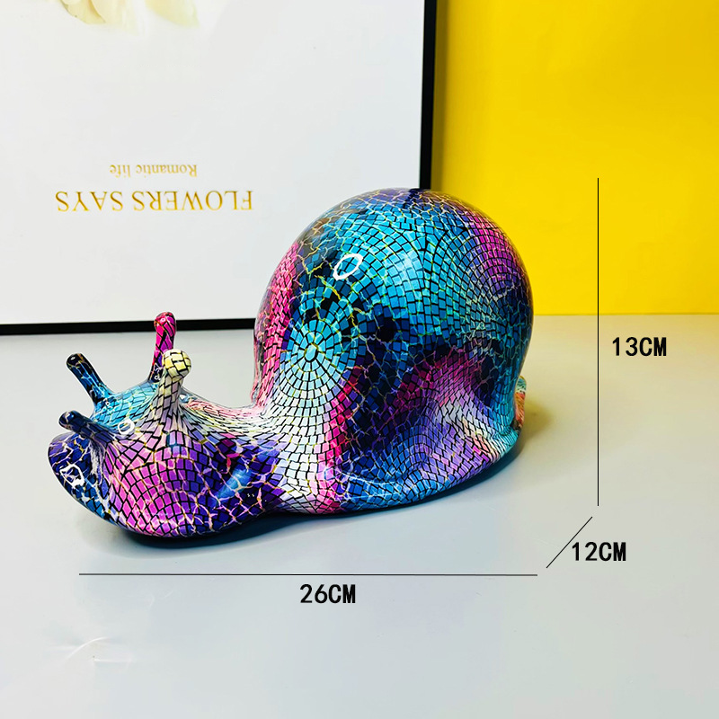 colorful snail animal resin handicraft ornaments