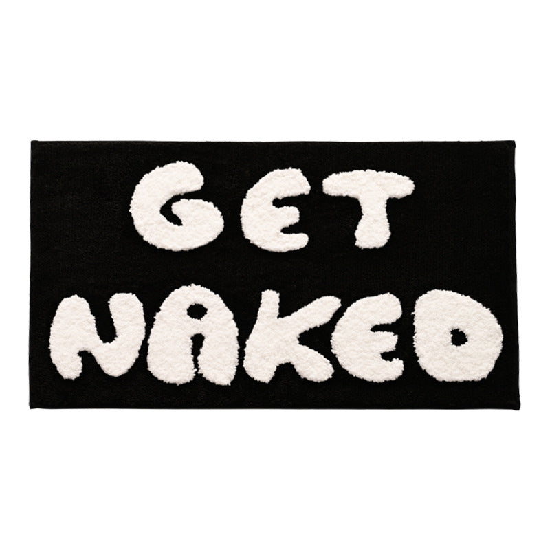 "get naked" bathroom mat