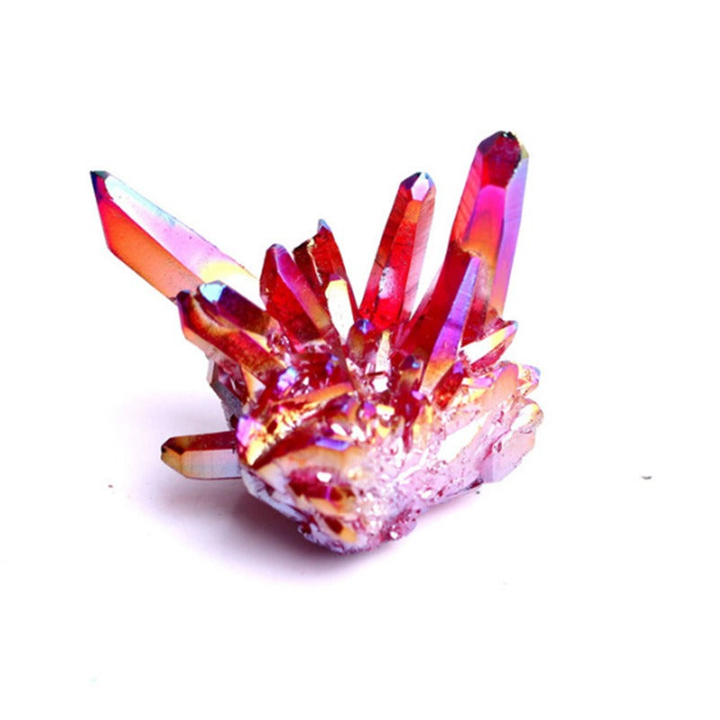 electroplated natural crystal cluster