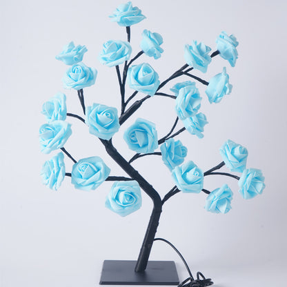 LED Rose Tree Bouquet Table Lamp – Romantic Floral Lighting