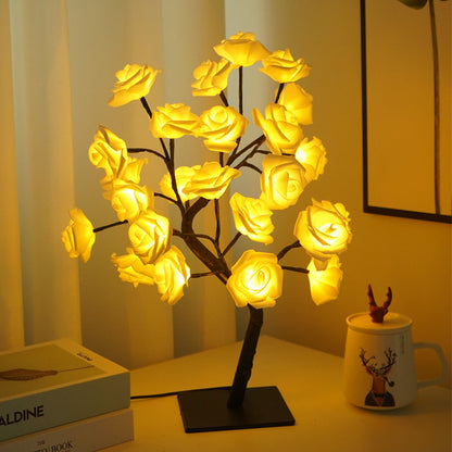 LED Rose Tree Bouquet Table Lamp – Romantic Floral Lighting