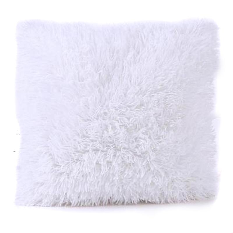 solid soft plush faux pillows
