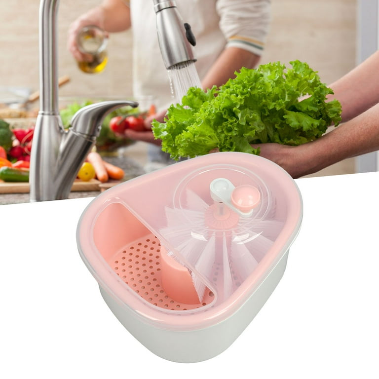 manual salad spinner & fruit washer with drain system