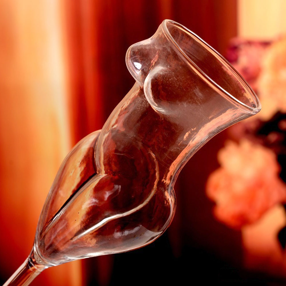 sexy naked silhouette glass cup – bold & unique drinkware