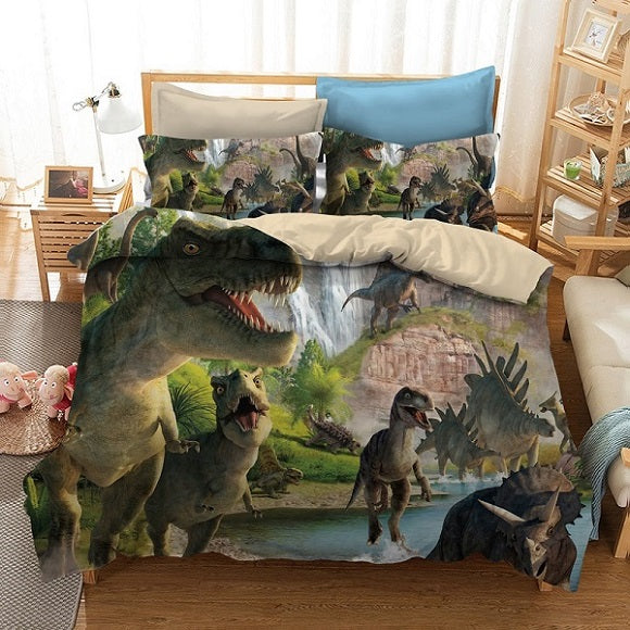 dinosaur patterns bedding set