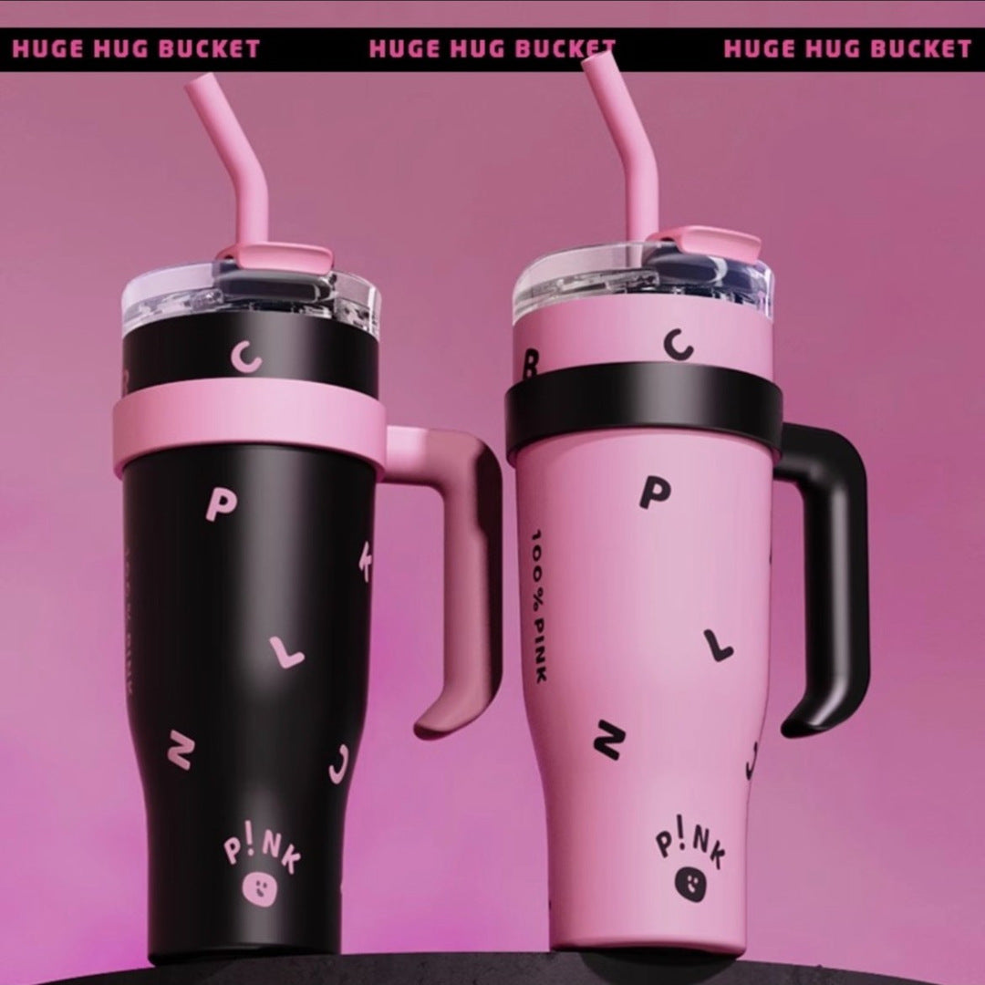 "pink" stainless steel thermos cup