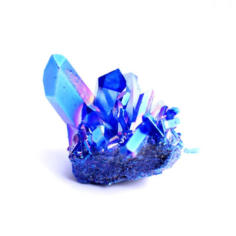 electroplated natural crystal cluster