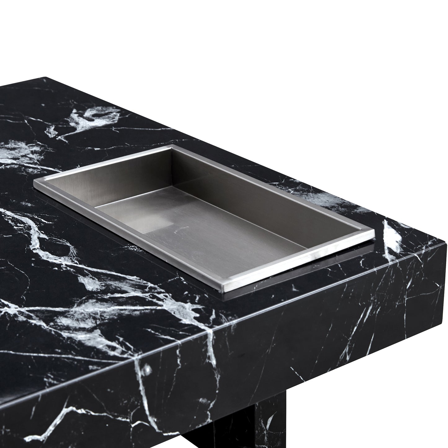 marble coffee table, black/whitepattern