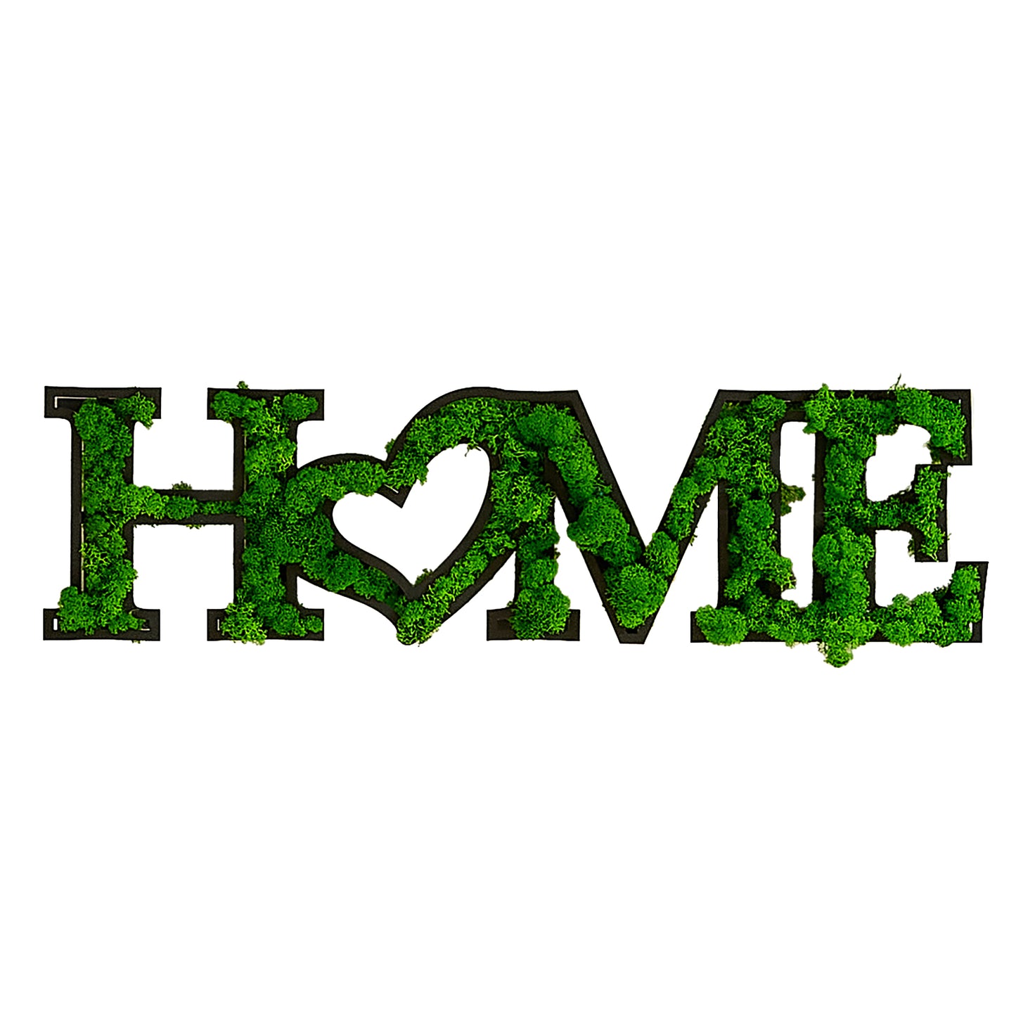 home letter art moss wall decor