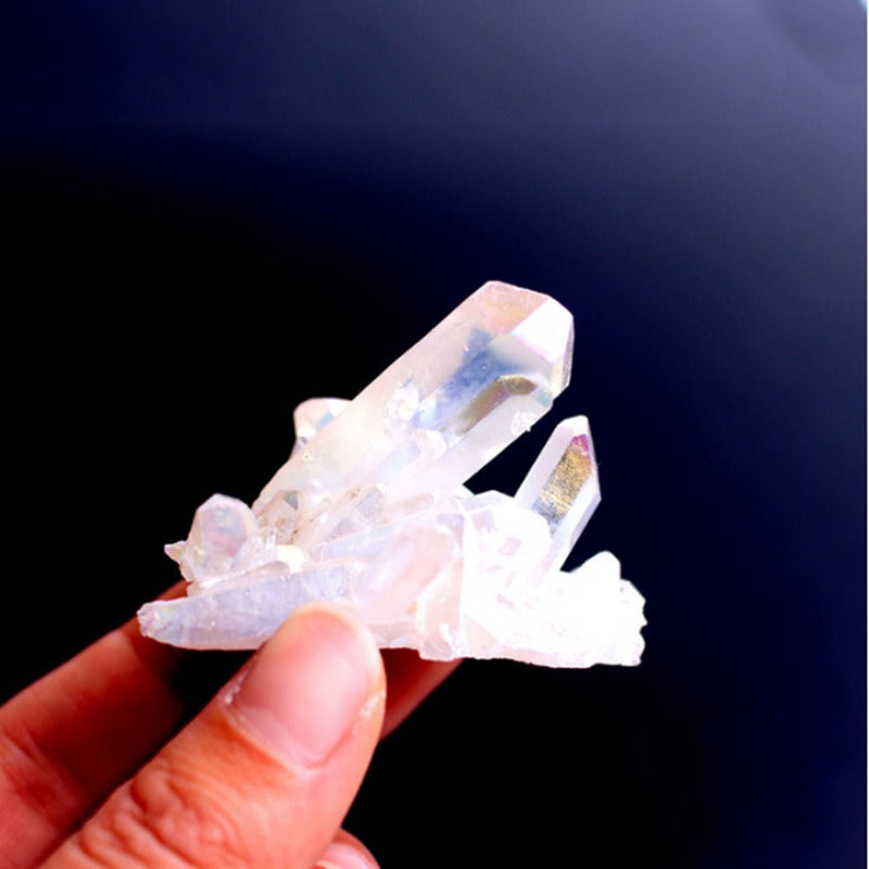 electroplated natural crystal cluster