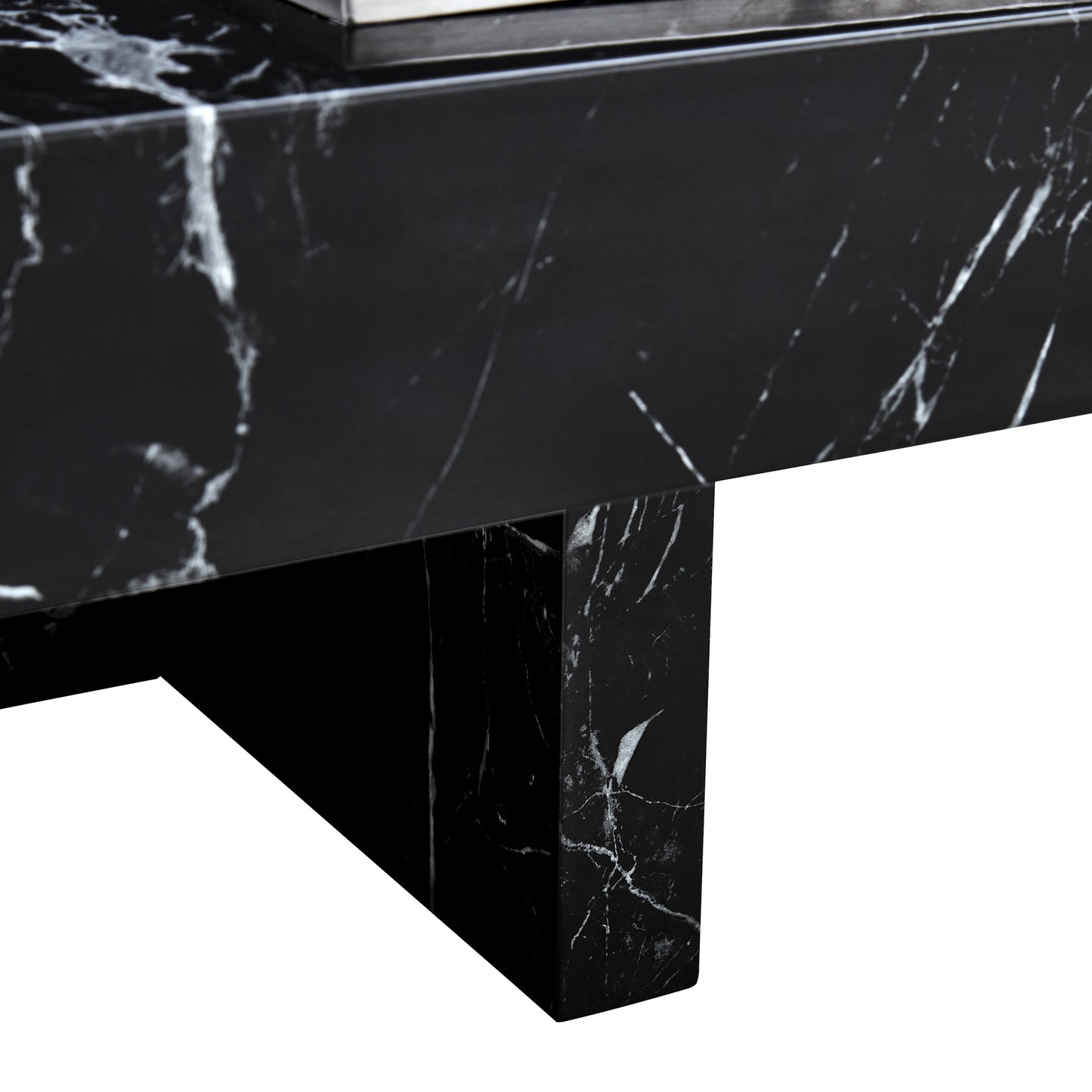 marble coffee table, black/whitepattern
