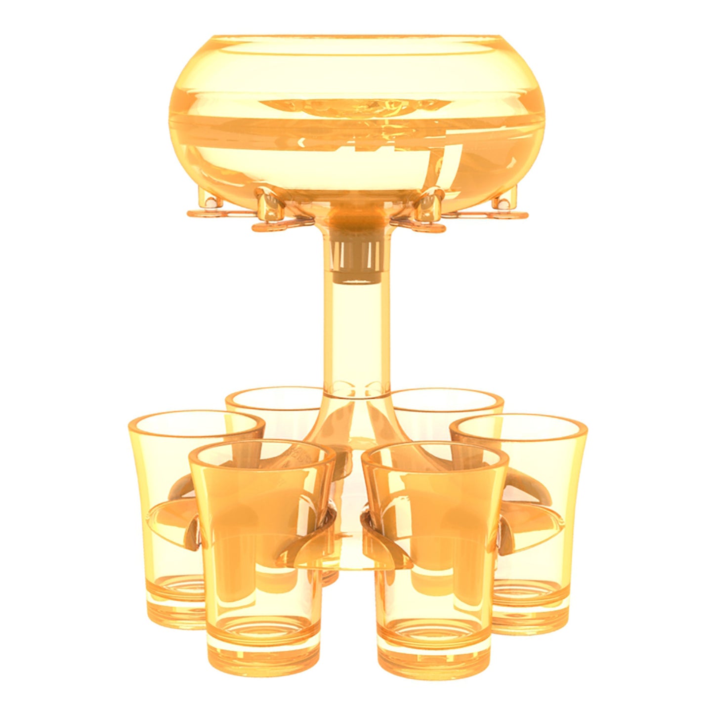 6 shot glass dispenser & holder – party-ready bar accessory