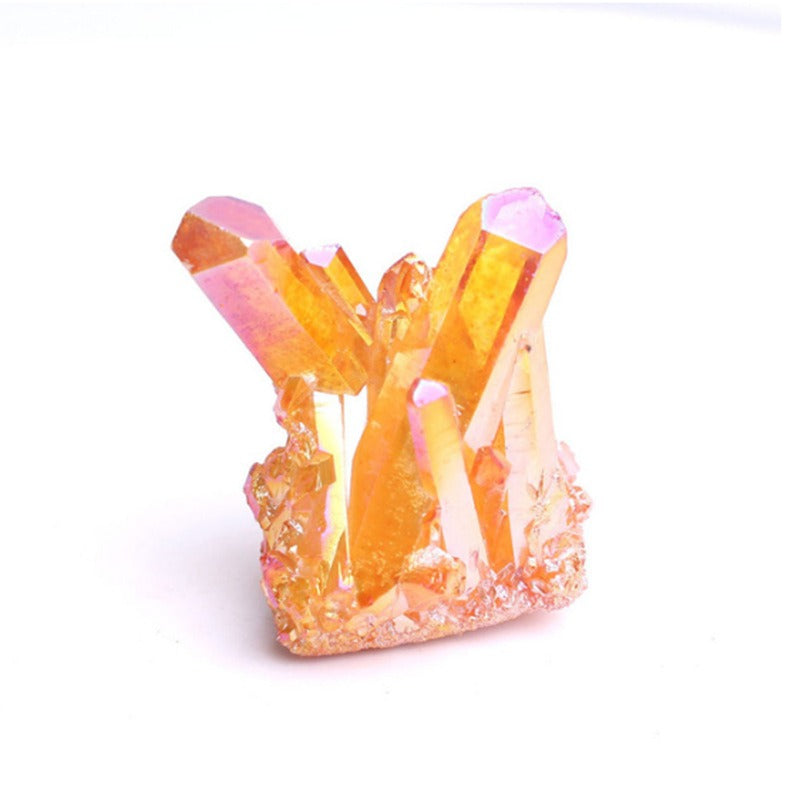 electroplated natural crystal cluster