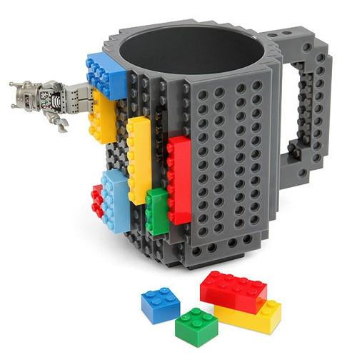 lego type building blocks coffee cup