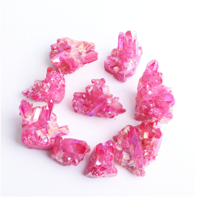 electroplated natural crystal cluster