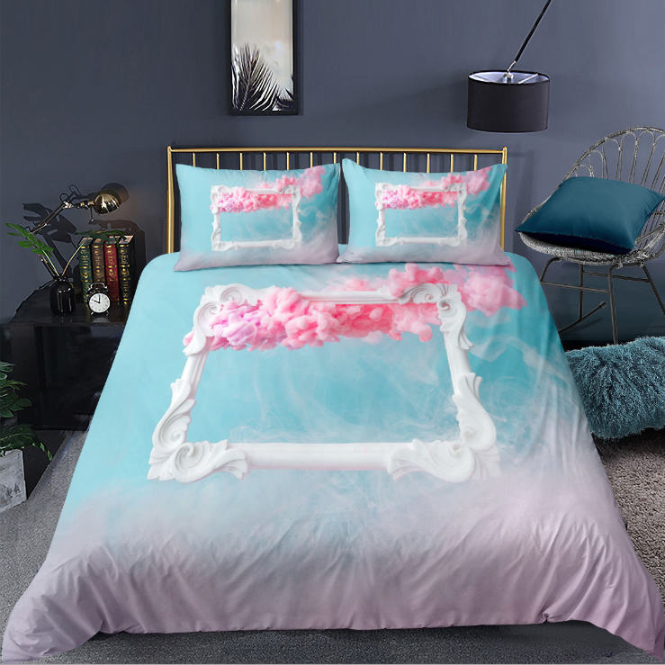 3d pink girl bedding set- multistyles