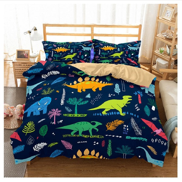 dinosaur patterns bedding set
