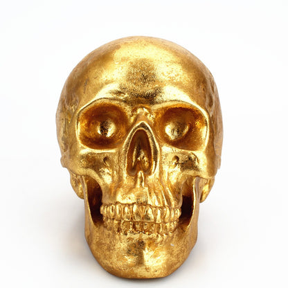 Gold Skull Resin Ornament/Piggy Bank