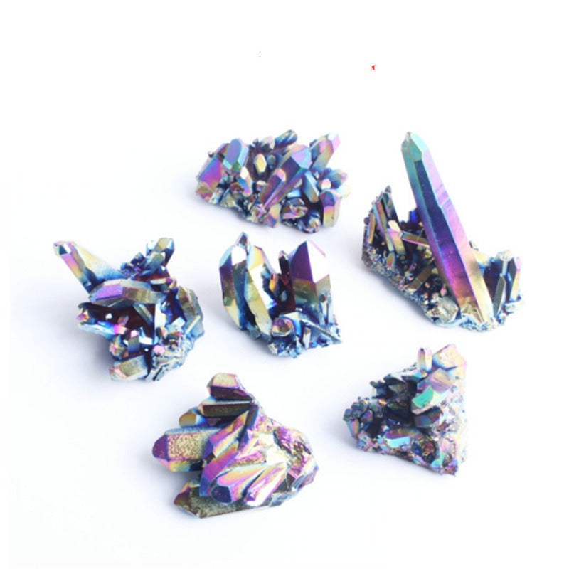 electroplated natural crystal cluster