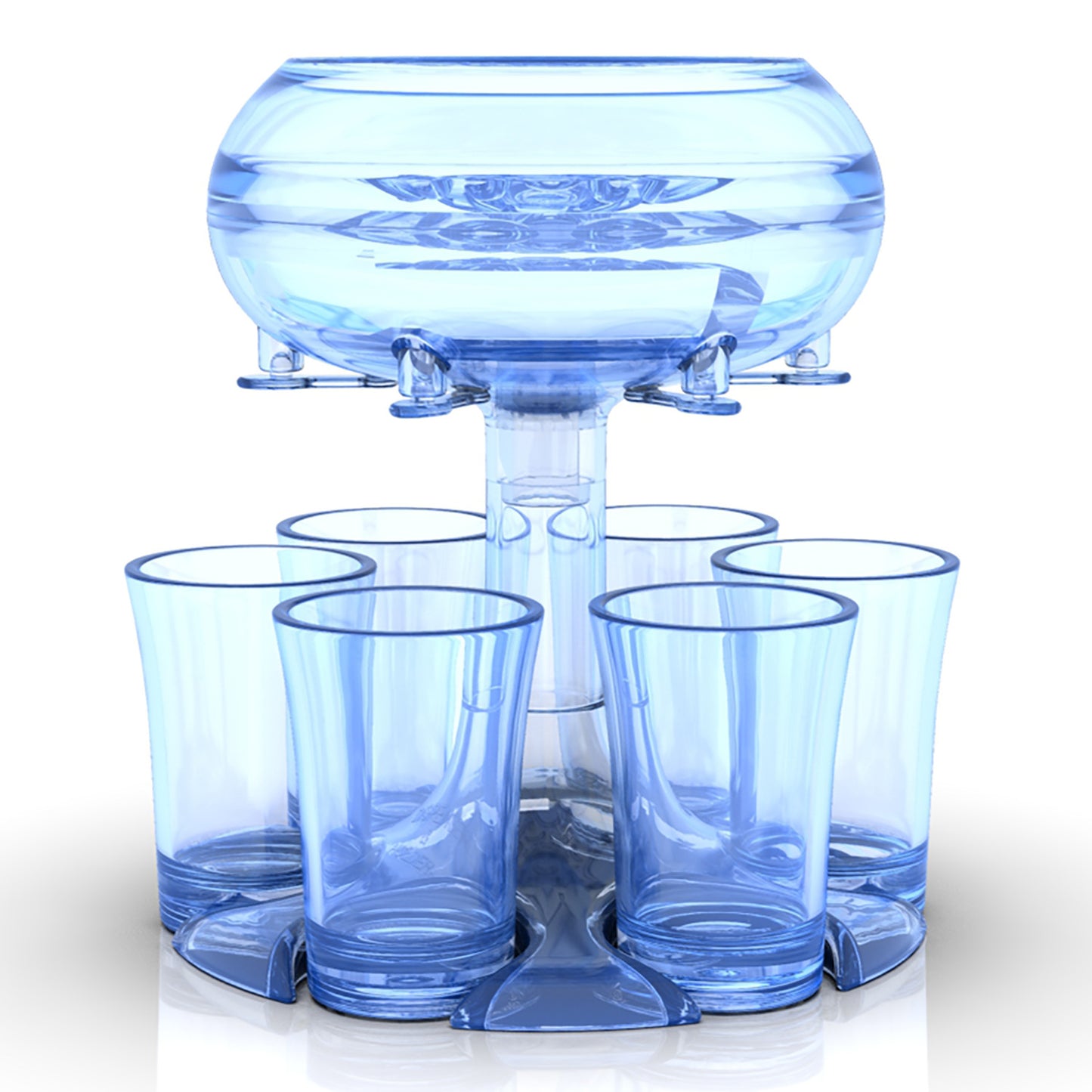 6 shot glass dispenser & holder – party-ready bar accessory