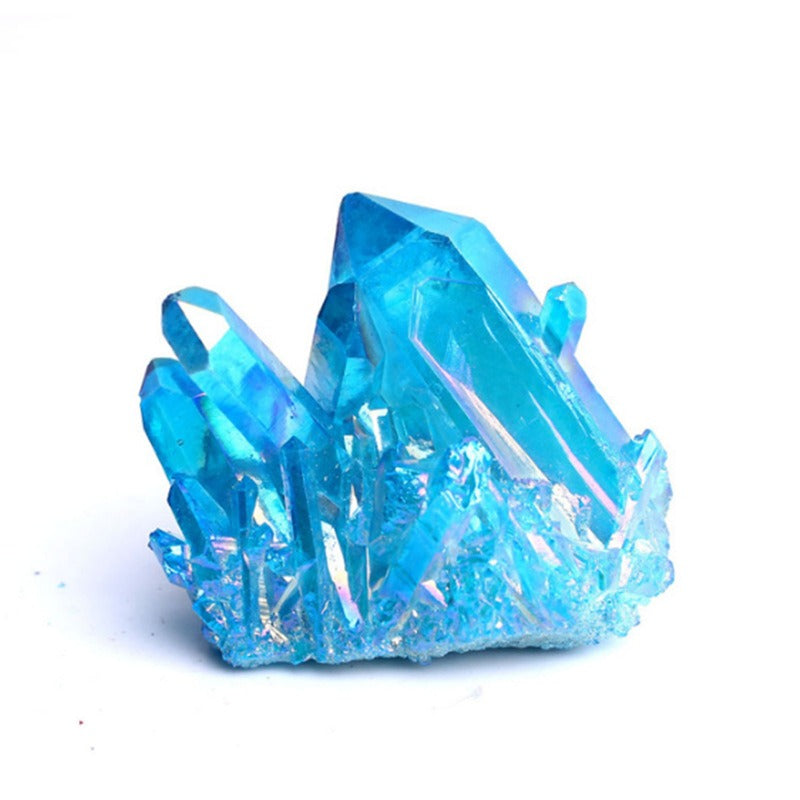 electroplated natural crystal cluster