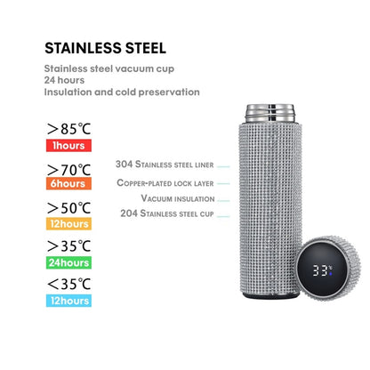 Smart Diamond Thermos Water Bottle