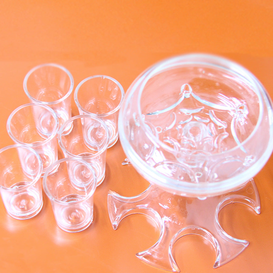6 shot glass dispenser & holder – party-ready bar accessory
