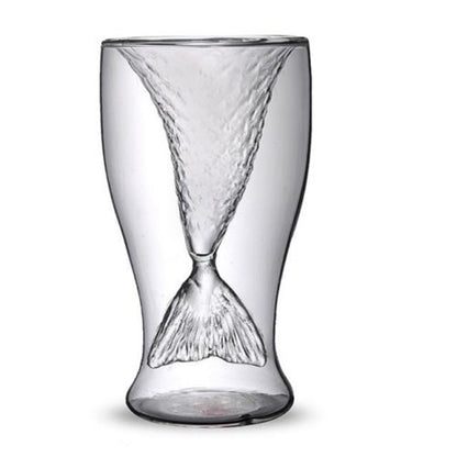 Mermaid Tail Cup Transparent Glass