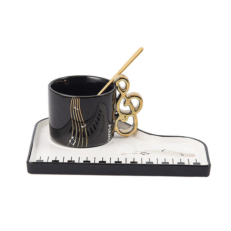 music/piano mug set