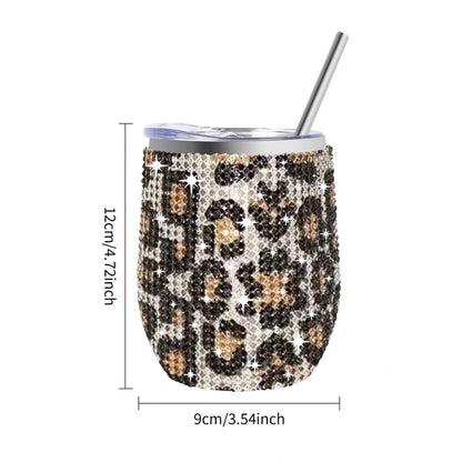 Diamond Wine Tumbler With Sealed Lid