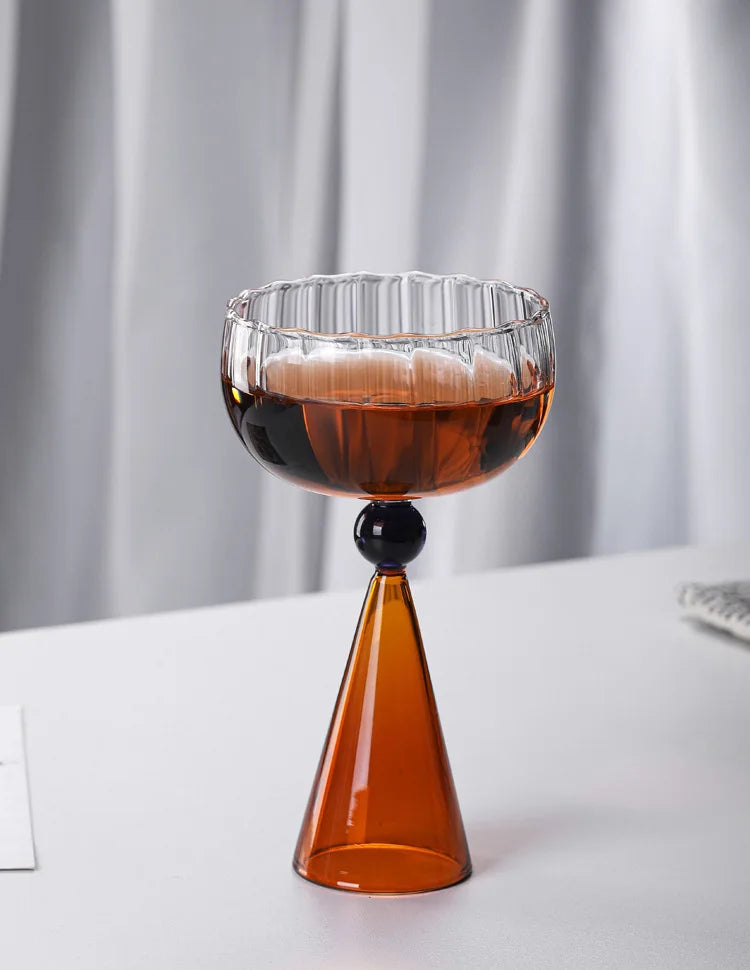 high borosilicate glass transparent champagne glass