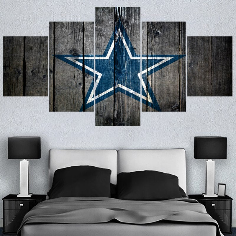 5 pcs football sport cowboys team paintings