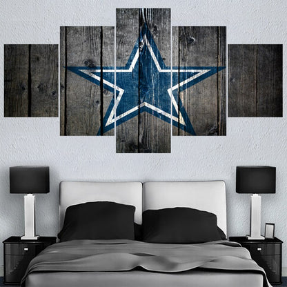 5 Pcs FootBall Sport Cowboys Team Paintings