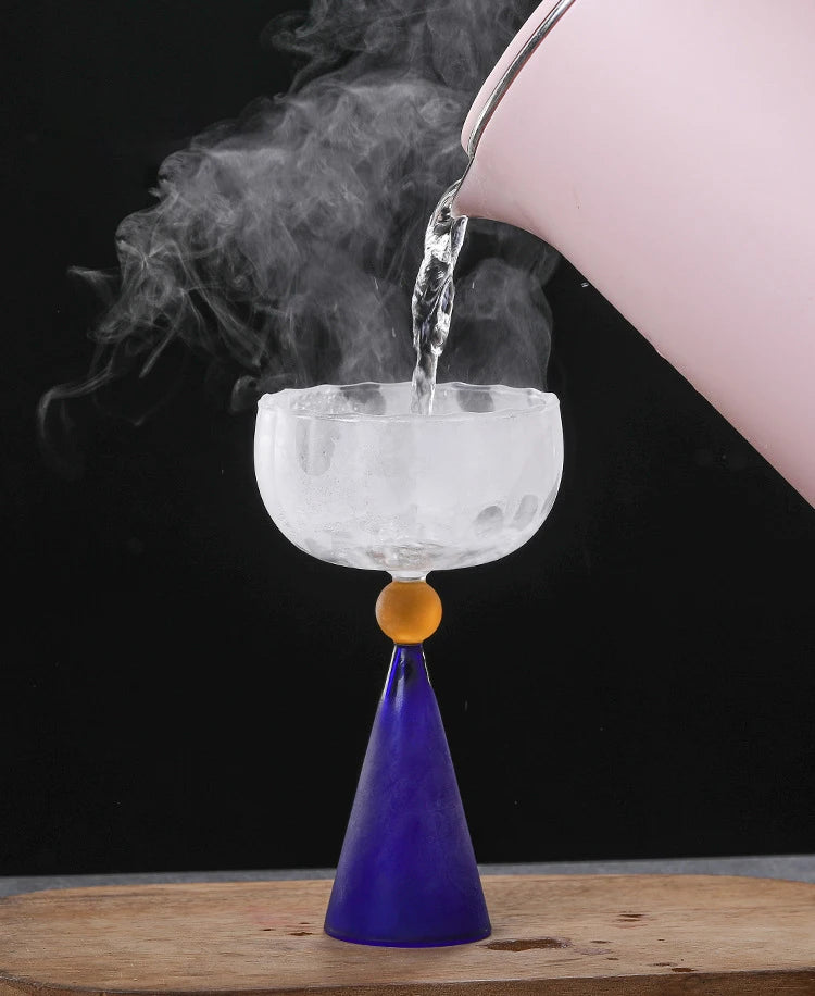 high borosilicate glass transparent champagne glass