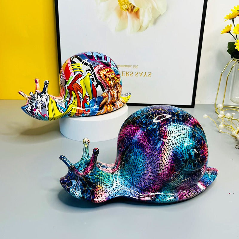 colorful snail animal resin handicraft ornaments