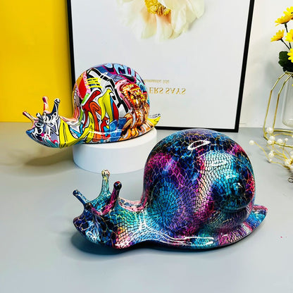 Colorful snail animal resin handicraft ornaments